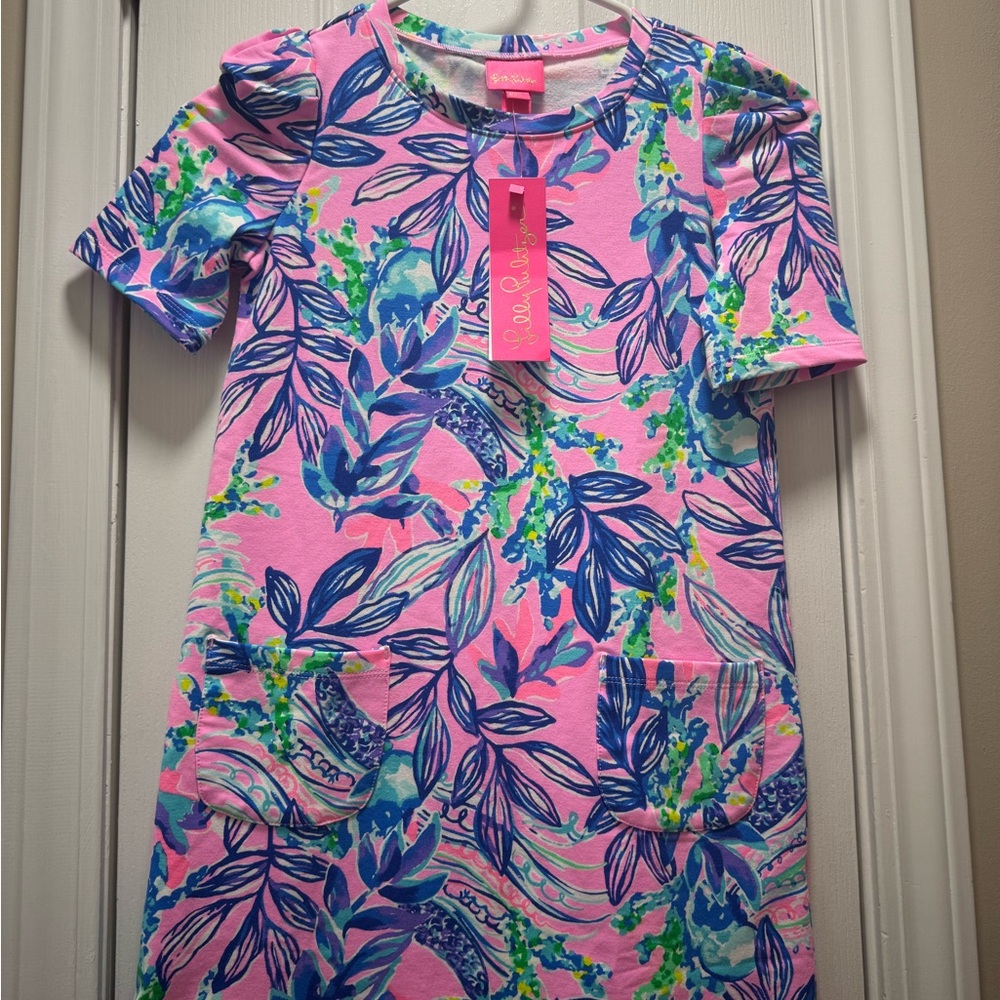 NWT: RETIRED - Lilly Pulitzer Girls Sz Md Mini Harriet Dress Lilac Rose Just